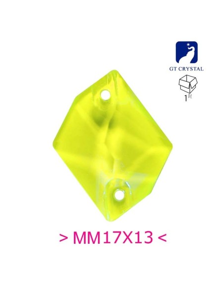 Stone Cosmic mm 20x16 Yellow Fluo - 1PC - Stone to be sewn all crystal