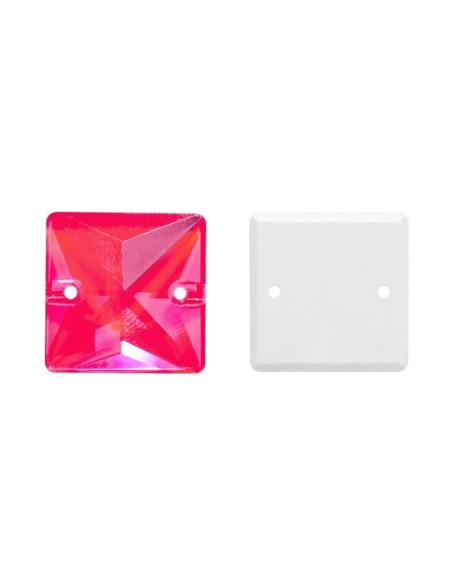 Stone Square mm 14 Crystal  - 1PC - Stone to be sewn all crystal