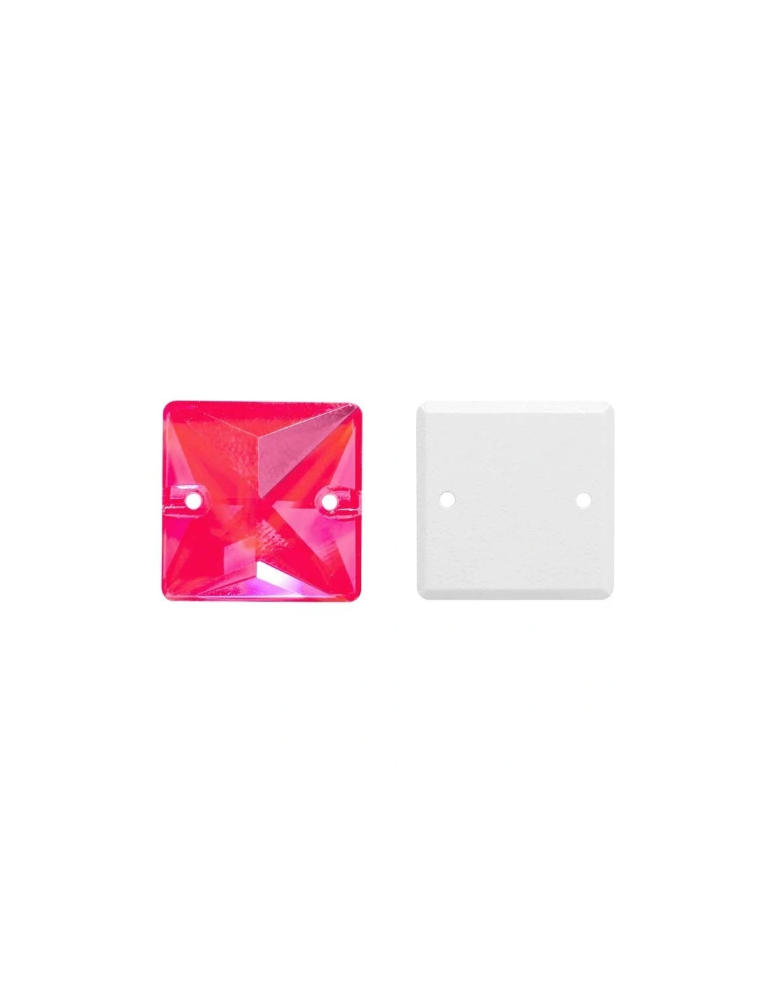 Stone Square mm 14 Crystal  - 1PC - Stone to be sewn all crystal