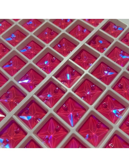 Stone Square mm 14 Crystal  - 1PC - Stone to be sewn all crystal
