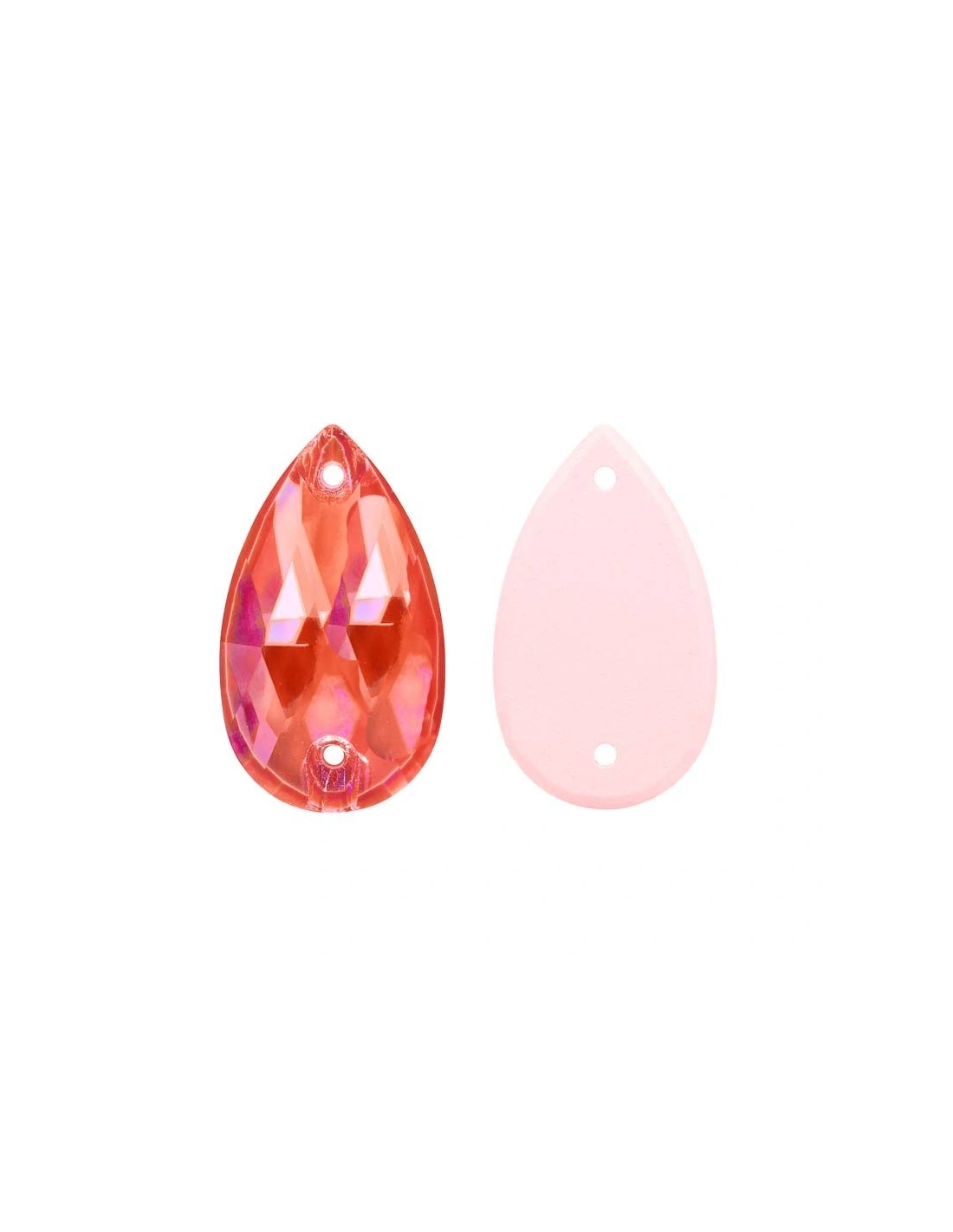 Stone Drop mm 18x10,5 Siam - 1PC - Stone to be sewn all crystal