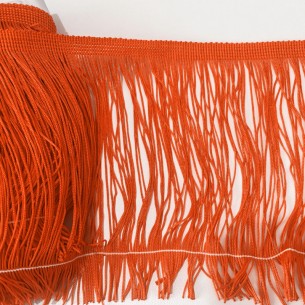 Frangia in Tripolino cm 15 Arancio Mattone - Pacco 1 mt. 2