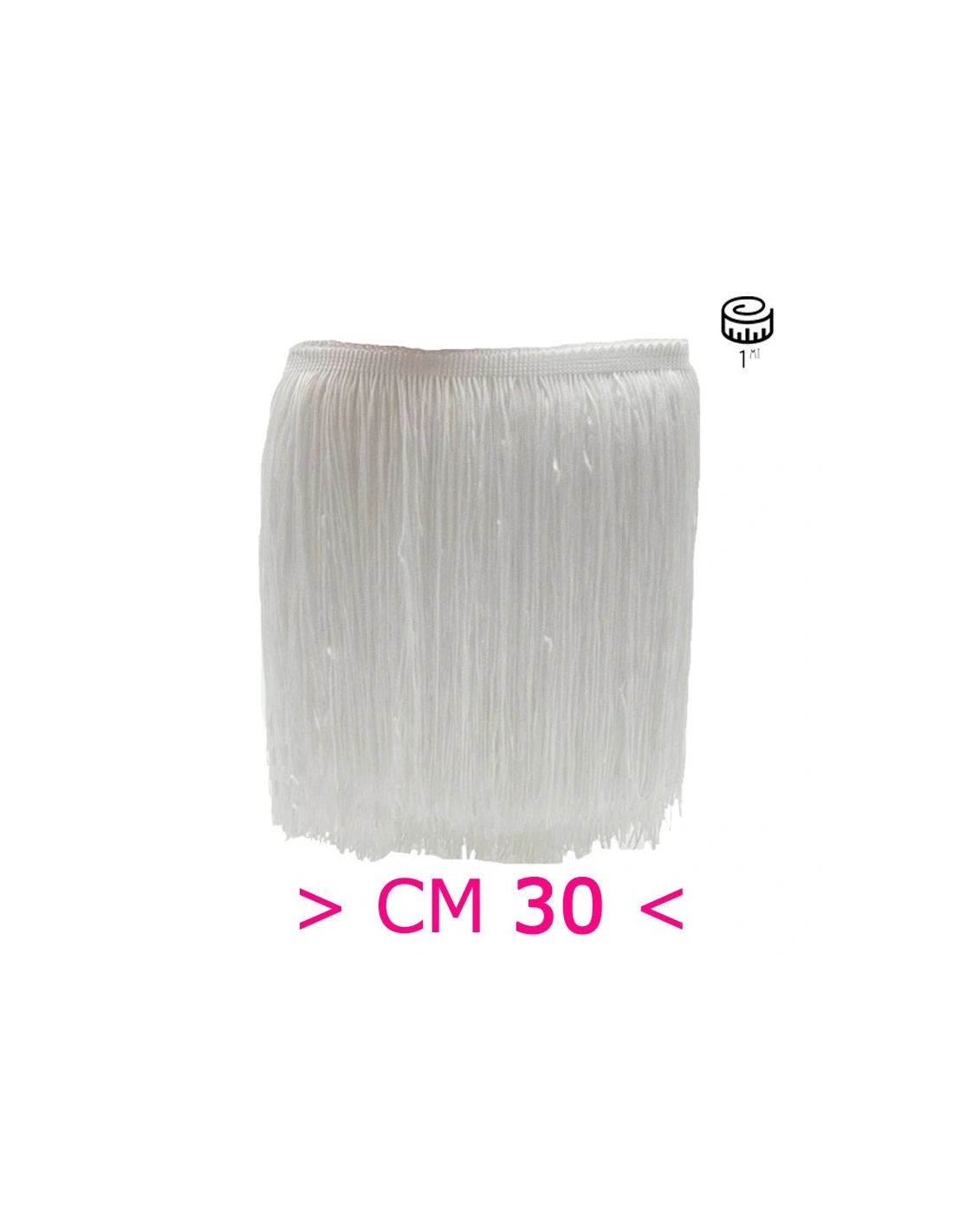 Tripolino Fringe cm 30 White - Pack of 1 mt.