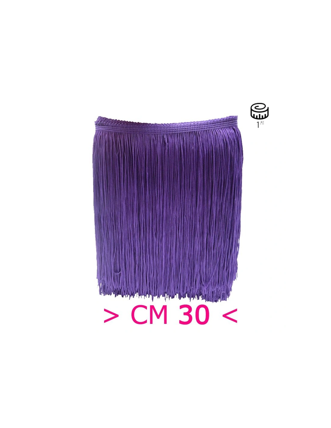 Frangia in Tripolino cm 30 Amethyst - Pacco 1 mt.