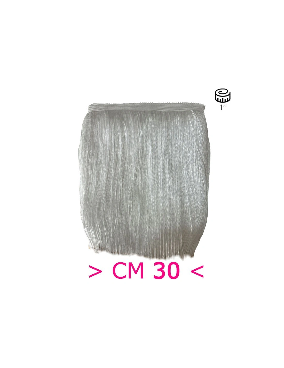 Tripolino Fringe cm 30 Silk White - Pack of 1 mt.