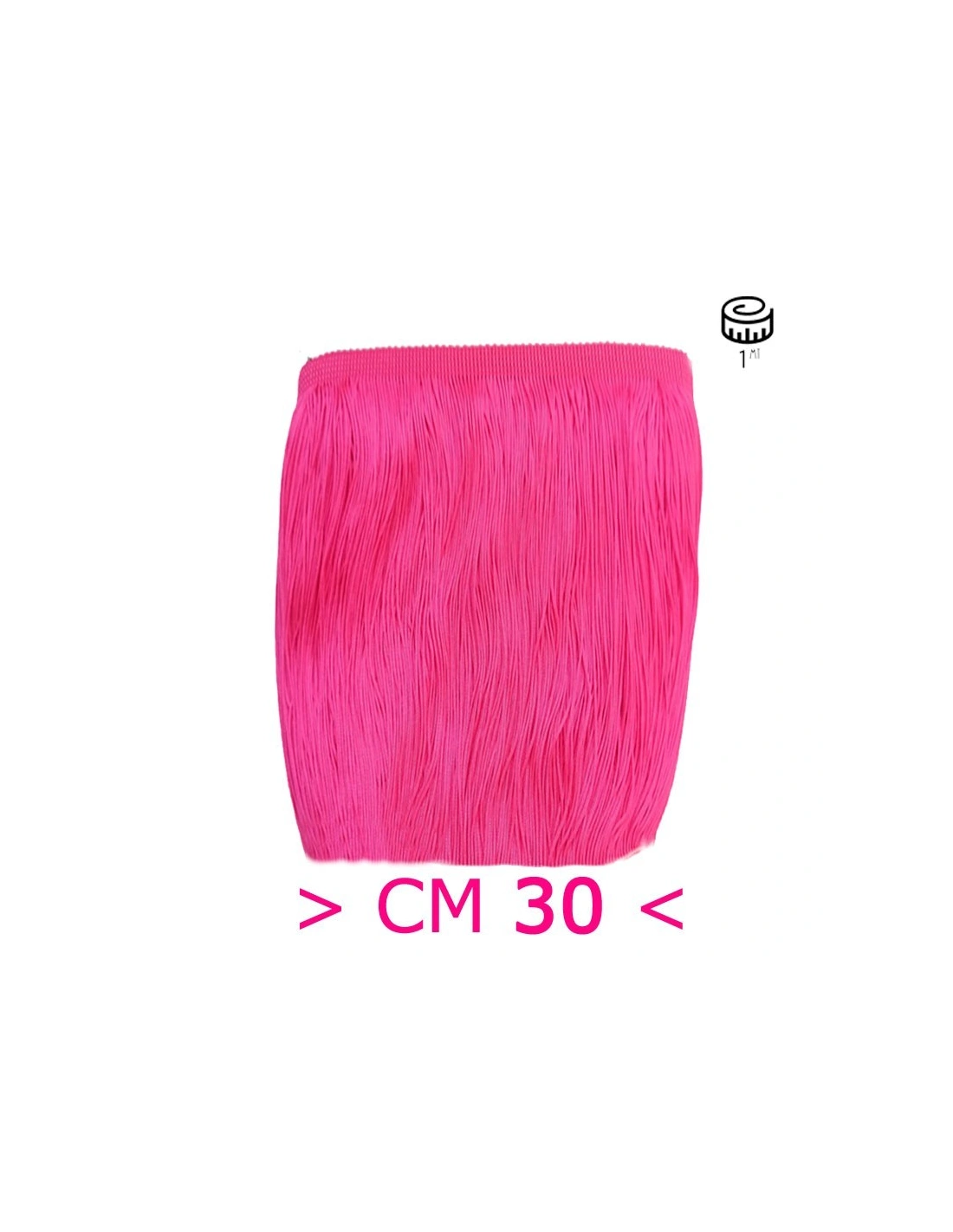 Frangia in Tripolino cm 30 Fuchsia Fluo - Pacco 1 mt.
