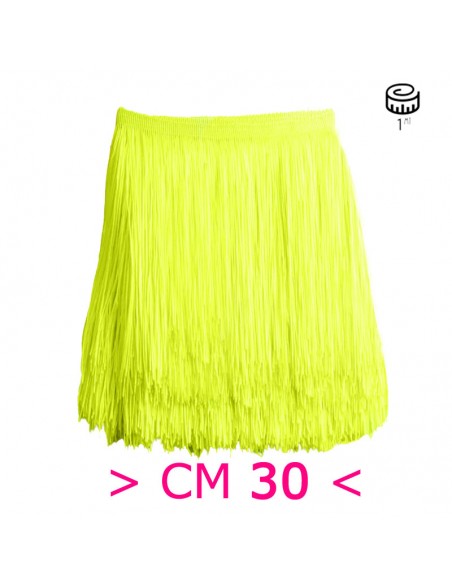 Frangia in Tripolino cm 30 Giallo Fluo - Pacco 1 mt.