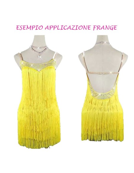 Frangia in tessuto Tripolino cm 15 Giallo - Pacco 1 mt.