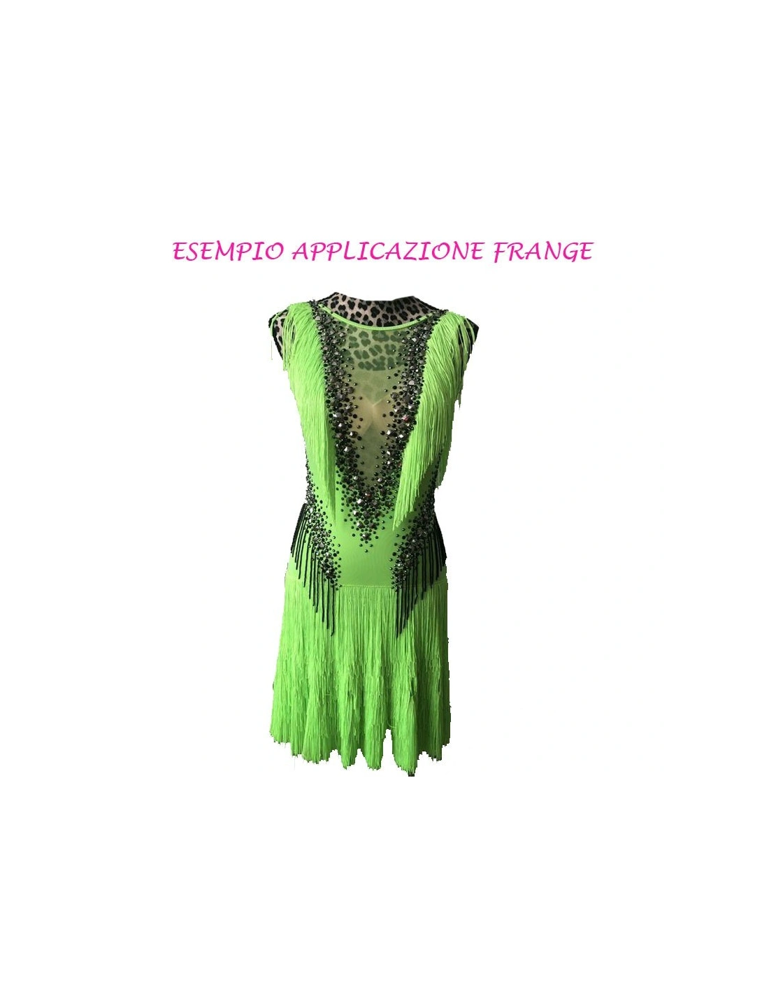 Frangia in Tripolino cm 30 Verde Smeraldo - Pacco 1 mt.
