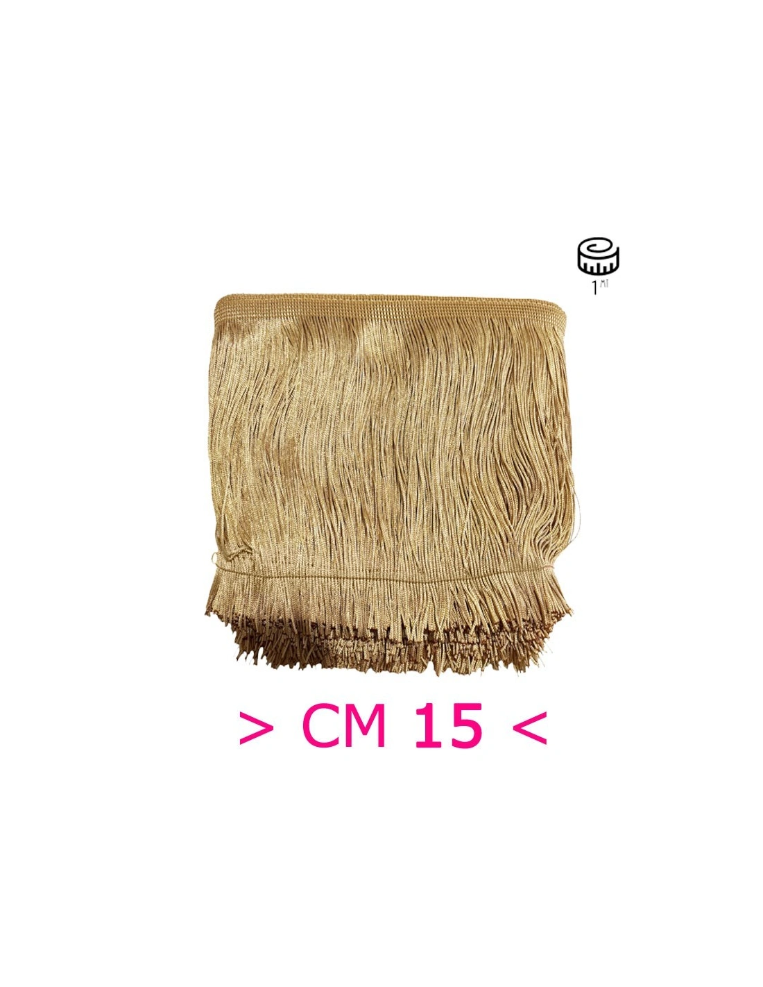 Tripolino Fringe cm 15 Beige - Pack of 1 mt.