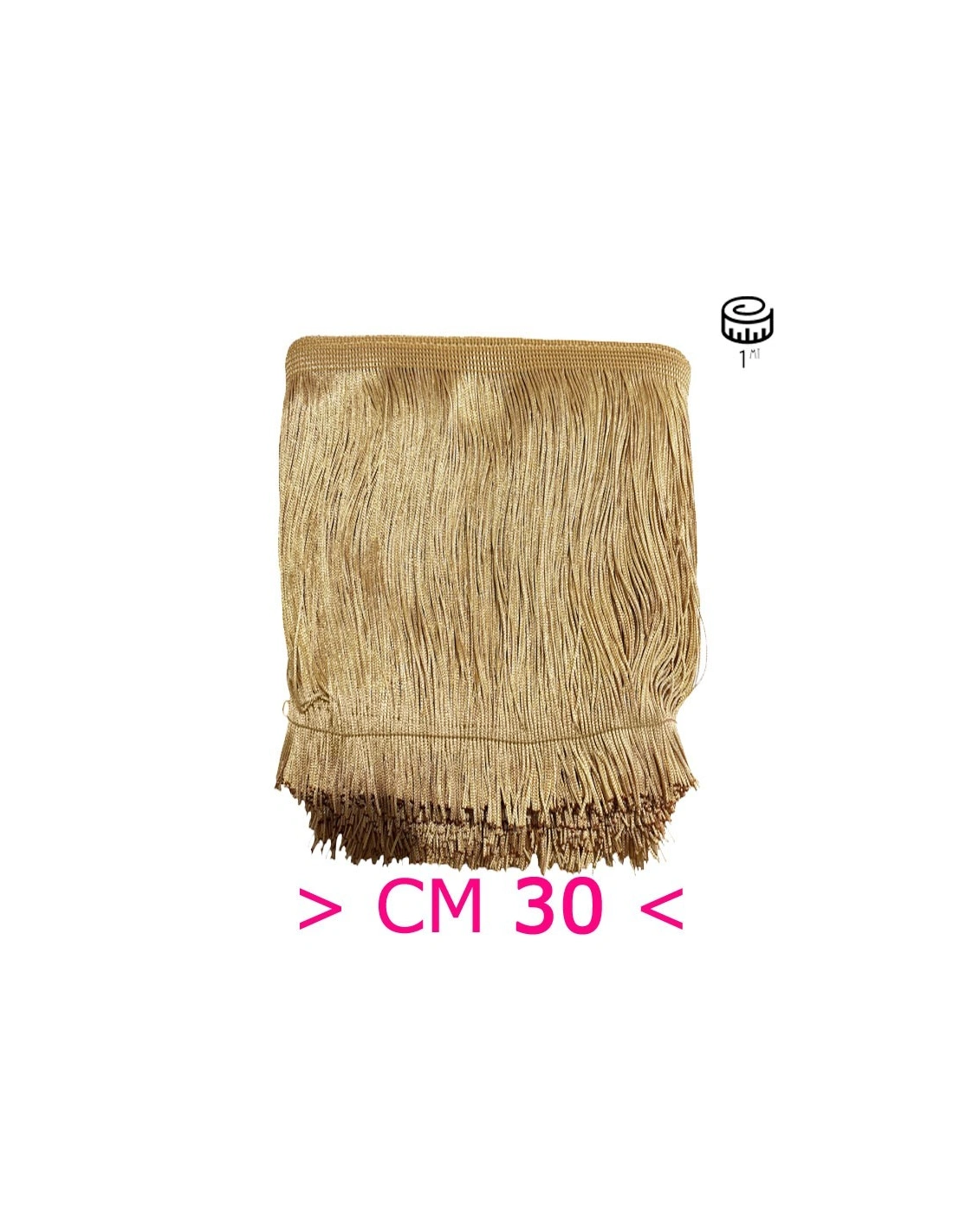 Frangia in Tripolino cm 30 Beige - Pacco 1 mt.
