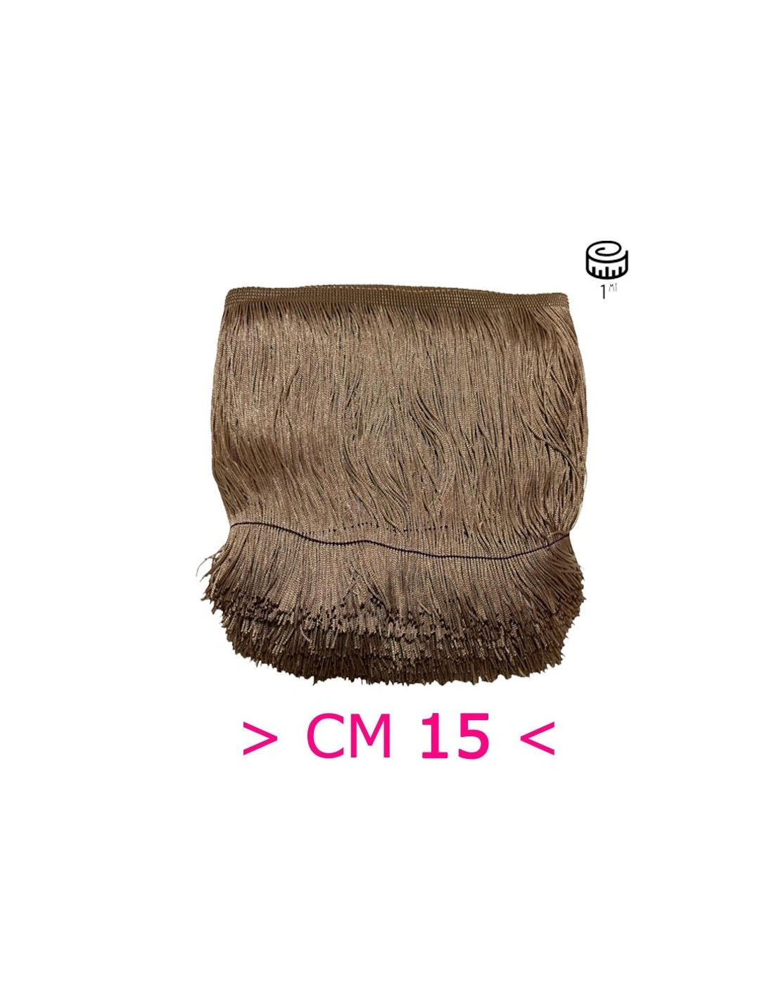 Tripolino Fringe cm 15 Camel - Pack of 1 mt.