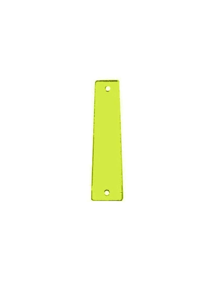 Specchietto Rettangolo mm 10x35  Verde Fluo - 10PZ