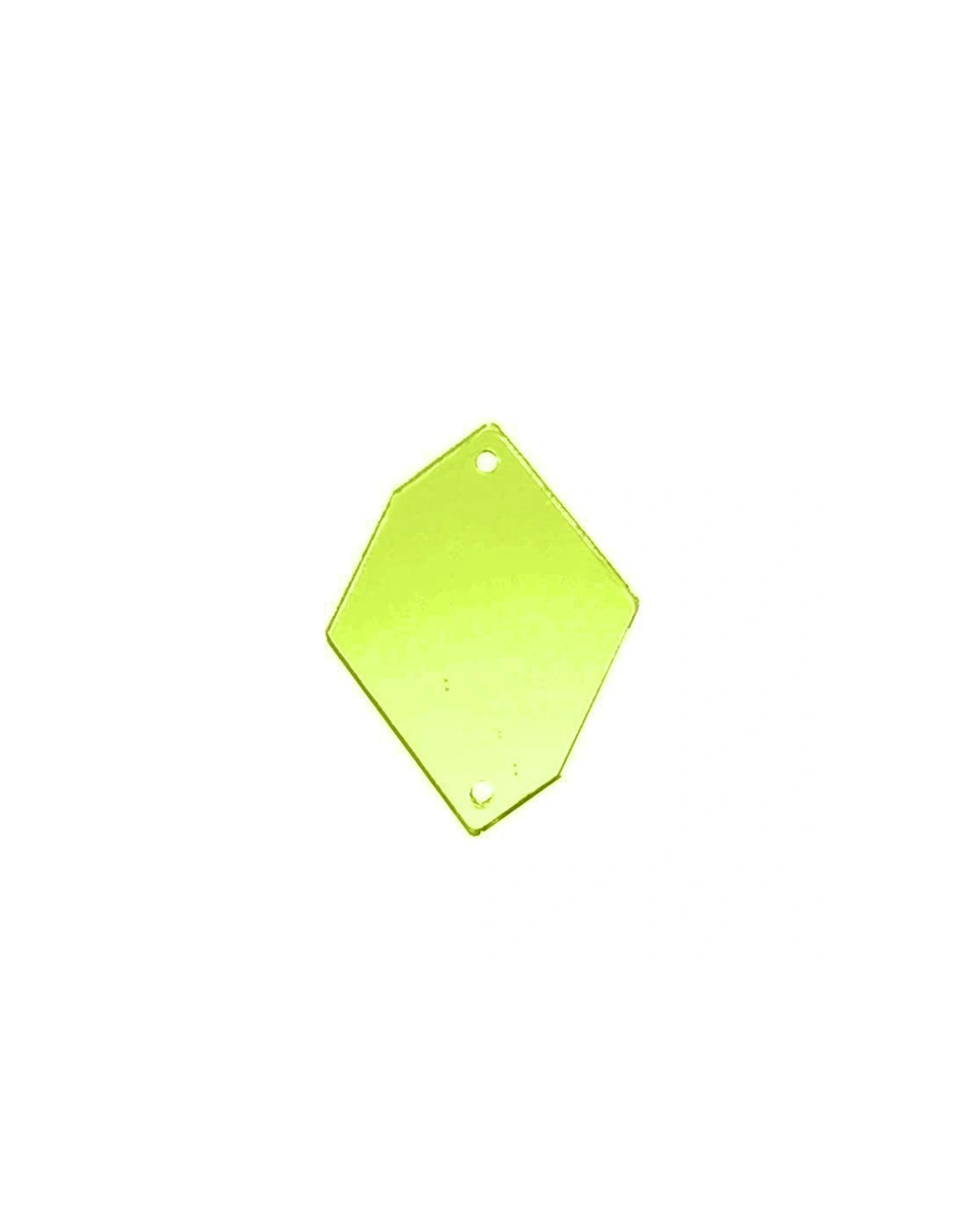 Specchietto Rombo sei Lati mm 24x34 Verde Fluo - 10PZ