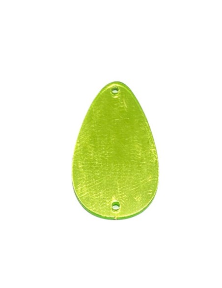Specchietto Goccia mm 28X17 Verde Fluo - 10PZ