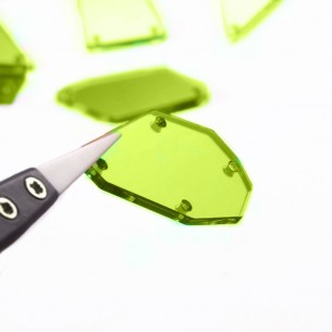 Specchietti da cucire Verde Fluo pacco - 30PZ 2