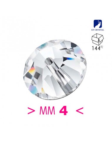 Pietra da Cucire in Cristallo GT Crystal Loch Rose mm 4 Crystal - 144PZ
