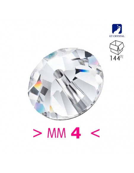 Pietra da Cucire in Cristallo GT Crystal Loch Rose mm 4 Crystal - 144PZ