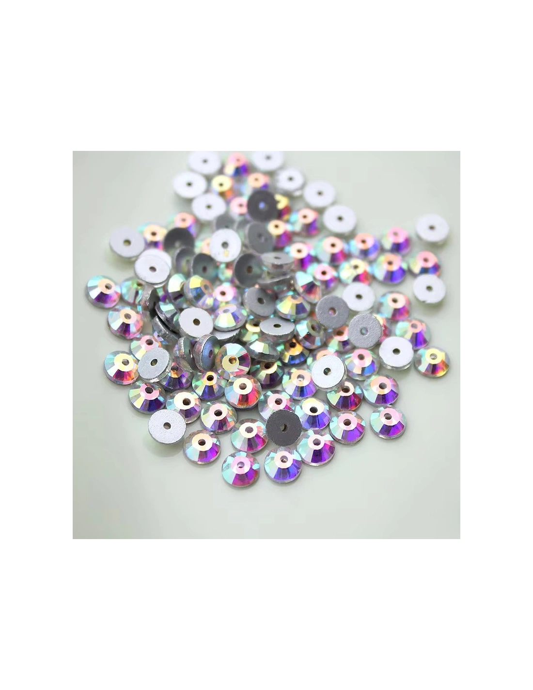 Loch Rose mm 4 Crystal - 144PCS - Stone to be sewn all crystal
