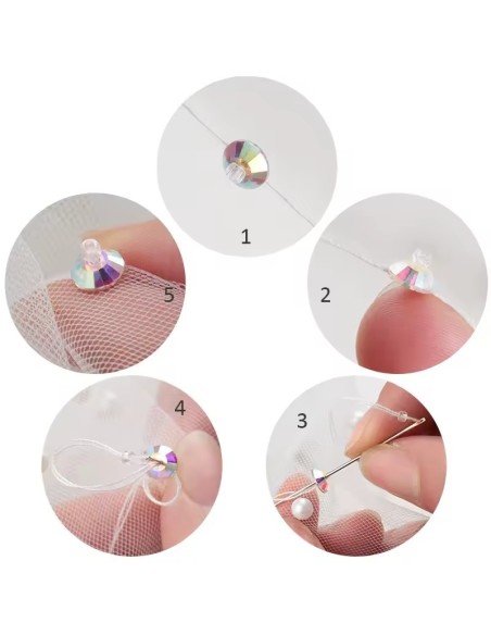 Loch Rose mm 5 Crystal - 144PZ - Pietre da cucire tutto cristallo