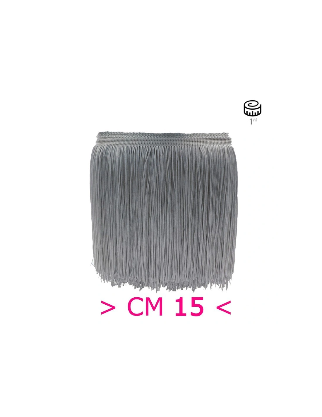 Tripolino Fringe cm 15 Grey - Pack of 1 mt.
