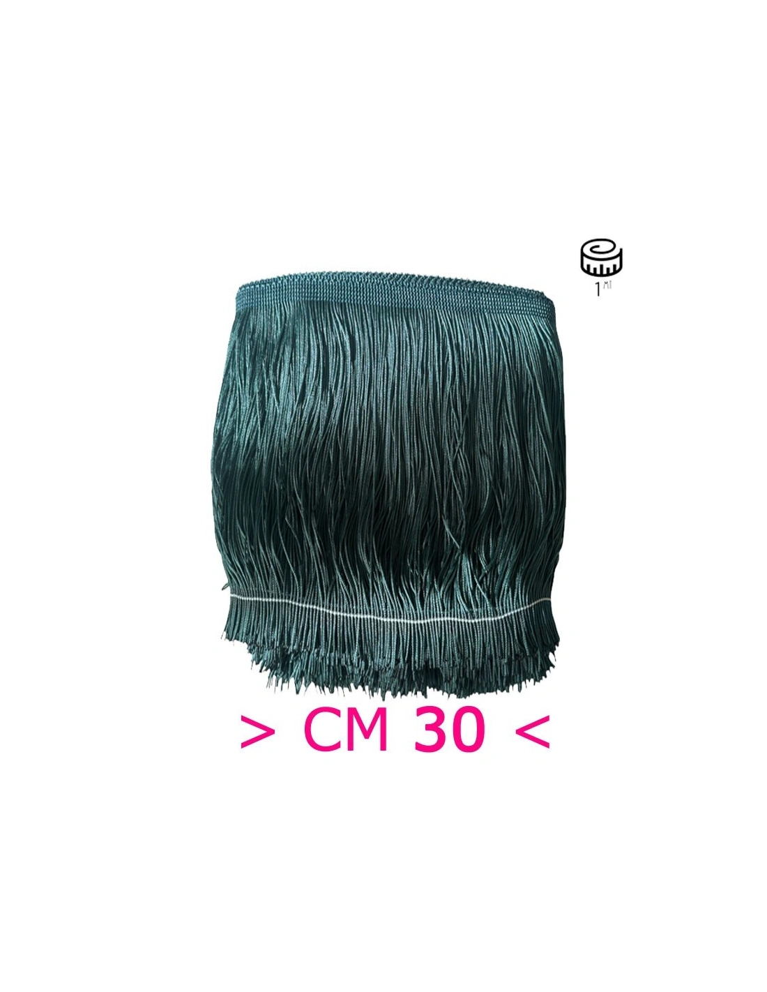 Tripolino Fringe cm 30 Petrolium - Pack of 1 mt.