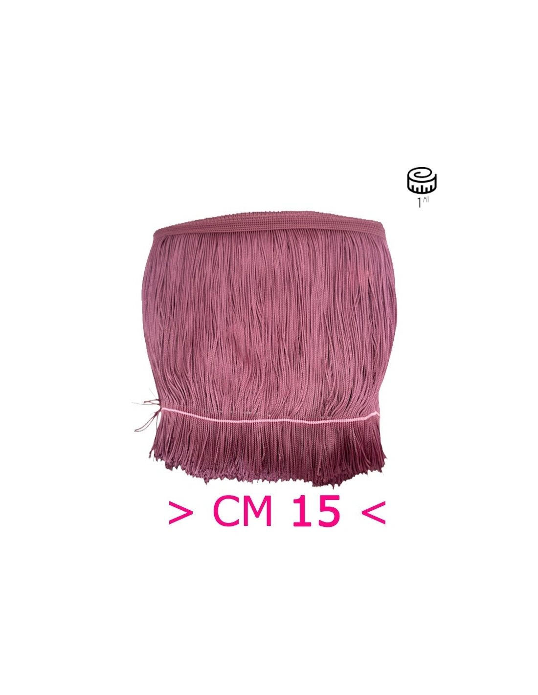 Tripolino Fringe cm 15 Pink Antique - Pack of 1 mt.
