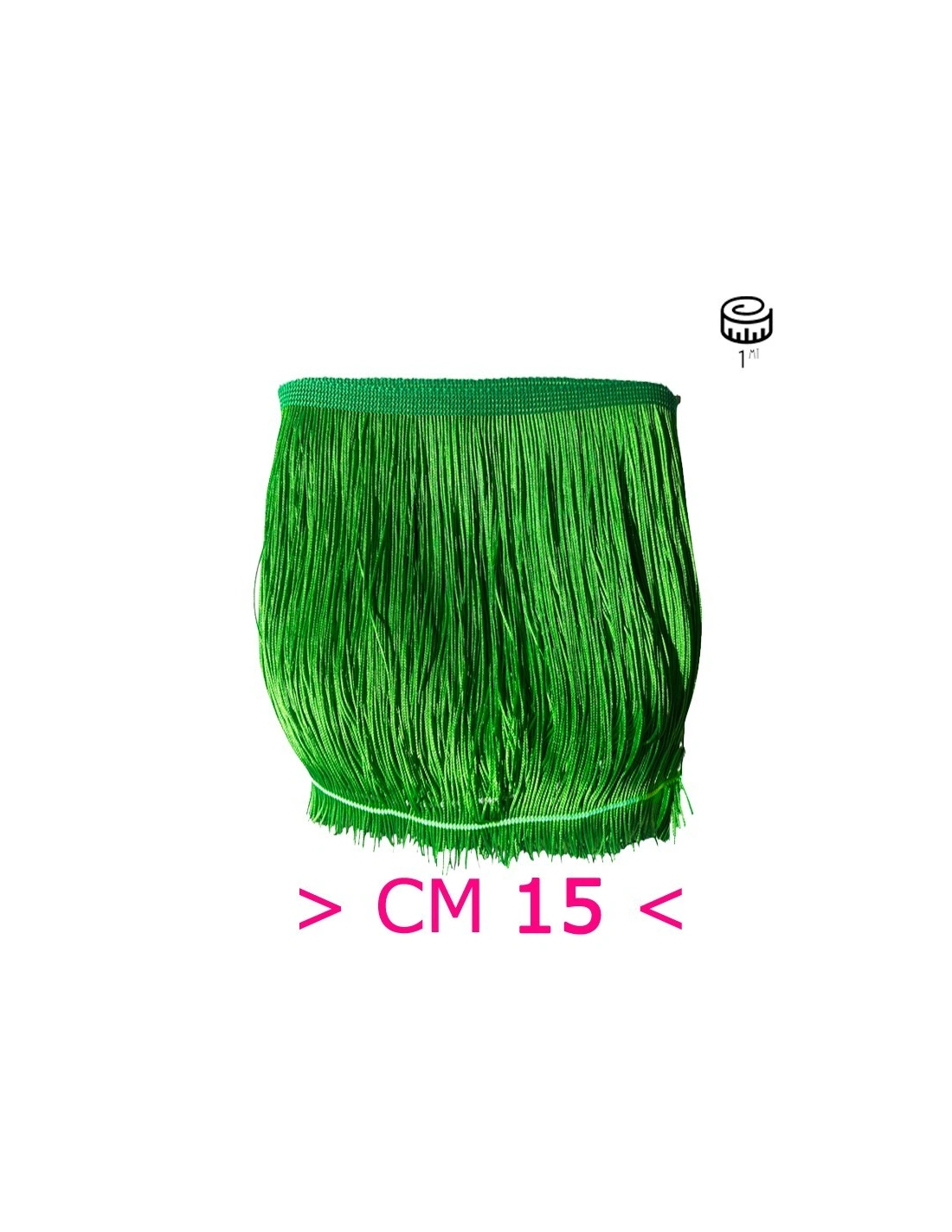 Tripolino Fringe cm 15 Green Lawn - Pack of 1 mt.