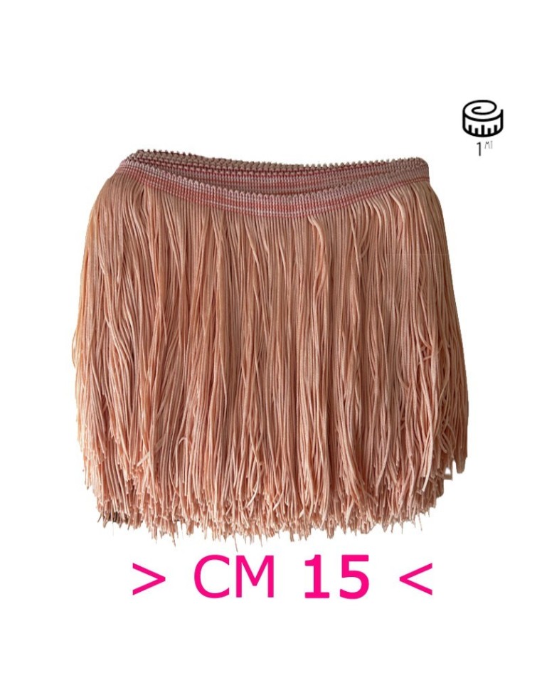 Frangia in Tripolino cm 15 Rosa Carne - Pacco 1 mt.