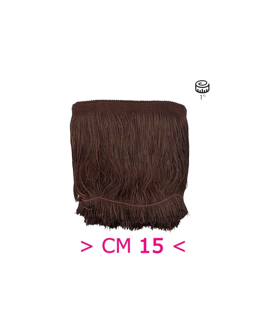 Tripolino Fringe cm 15 Brown - Pack of 1 mt.