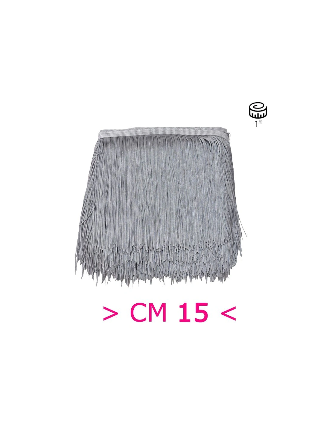 Tripolino Fringe cm 15 Pearl Grey - Pack of 1 mt.