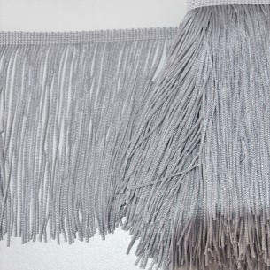 Frangia in Tripolino cm 15 Grigio Perla - Pacco 1 mt. 2