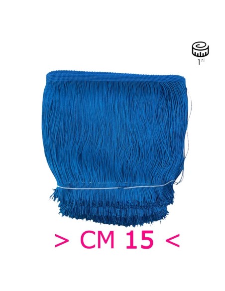 Tripolino Fringe cm 15 Turquoise - Pack of 1 mt.