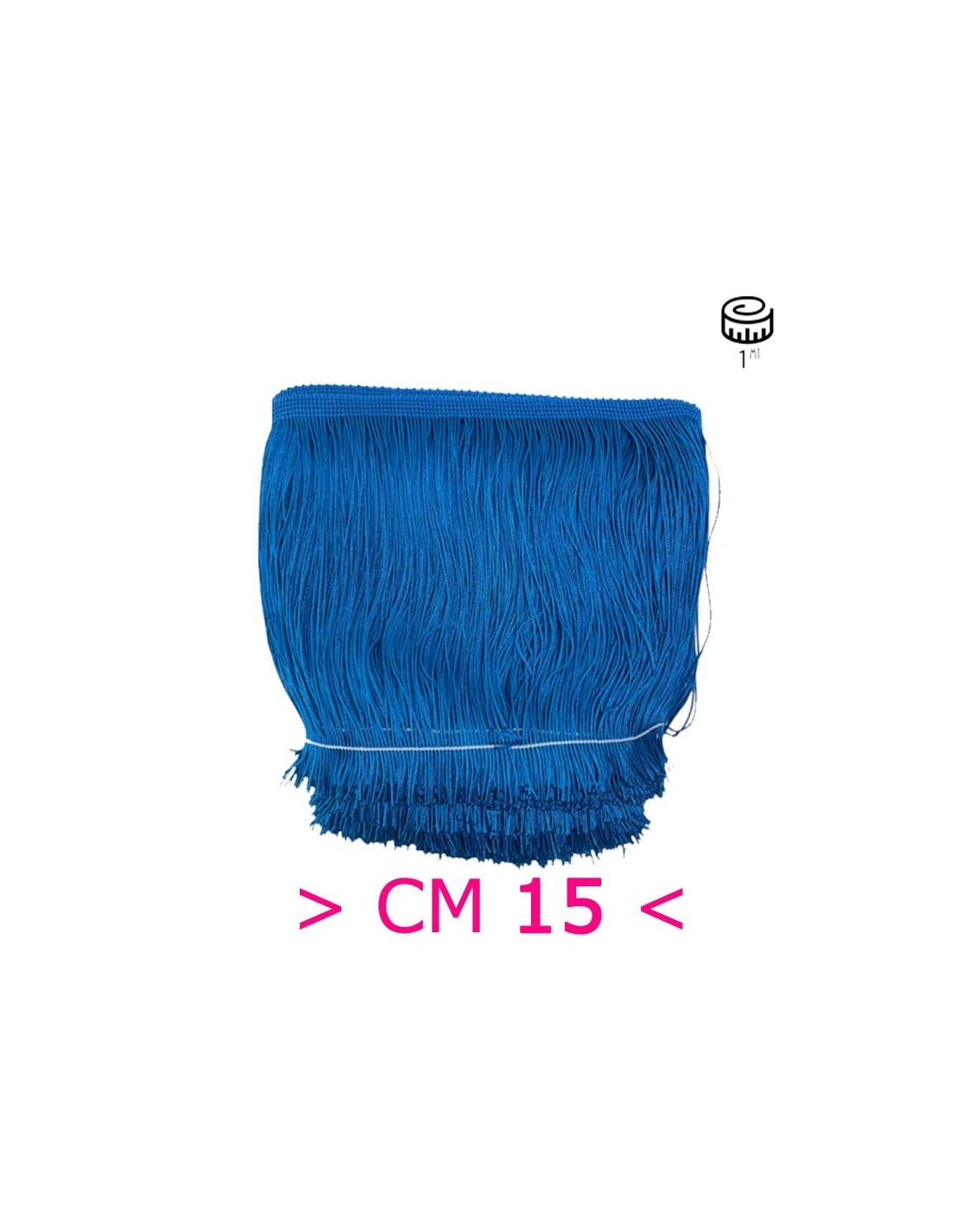 Tripolino Fringe cm 15 Turquoise - Pack of 1 mt.