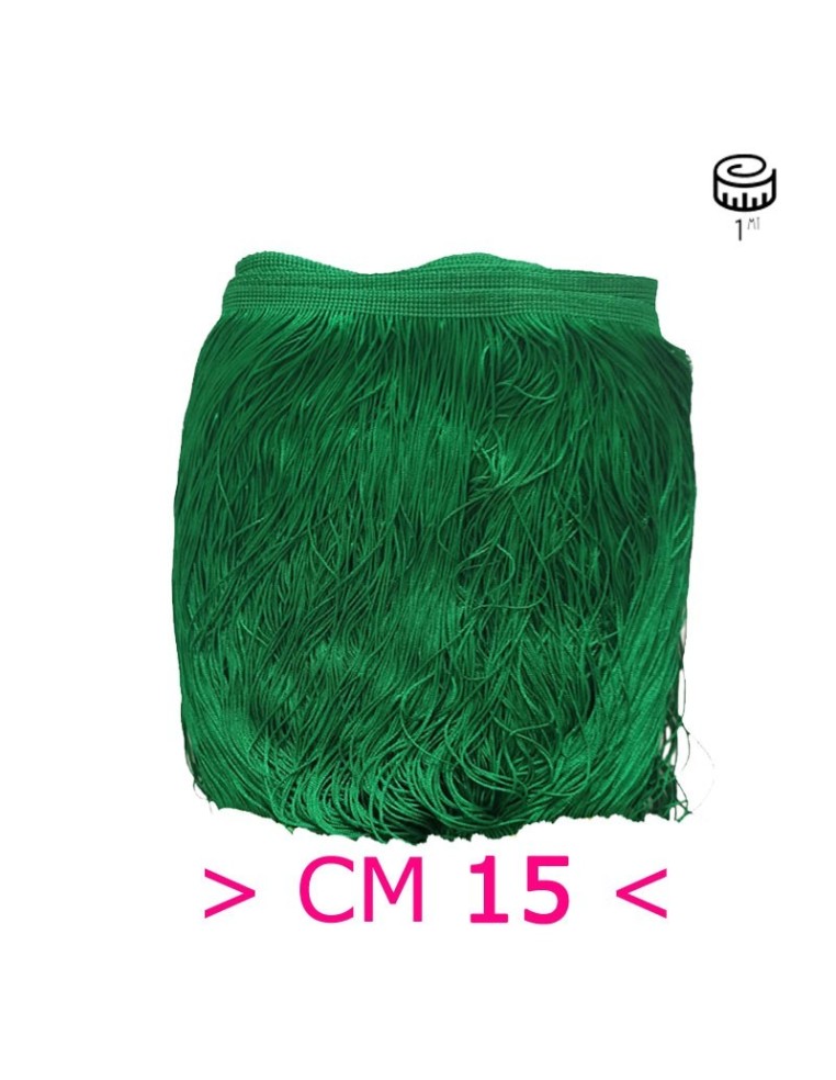 Tripolino Fringe cm 15 Green - Pack of 1 mt.