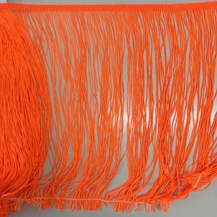 Frangia in Tripolino cm 15 Arancio Fluo - Pacco 1 mt. 2