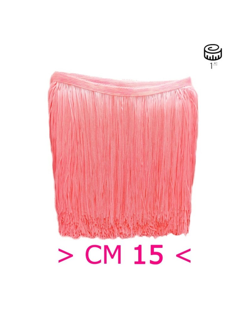 Frangia in Tripolino cm 15 Rosa Confetto - Pacco 1 mt.