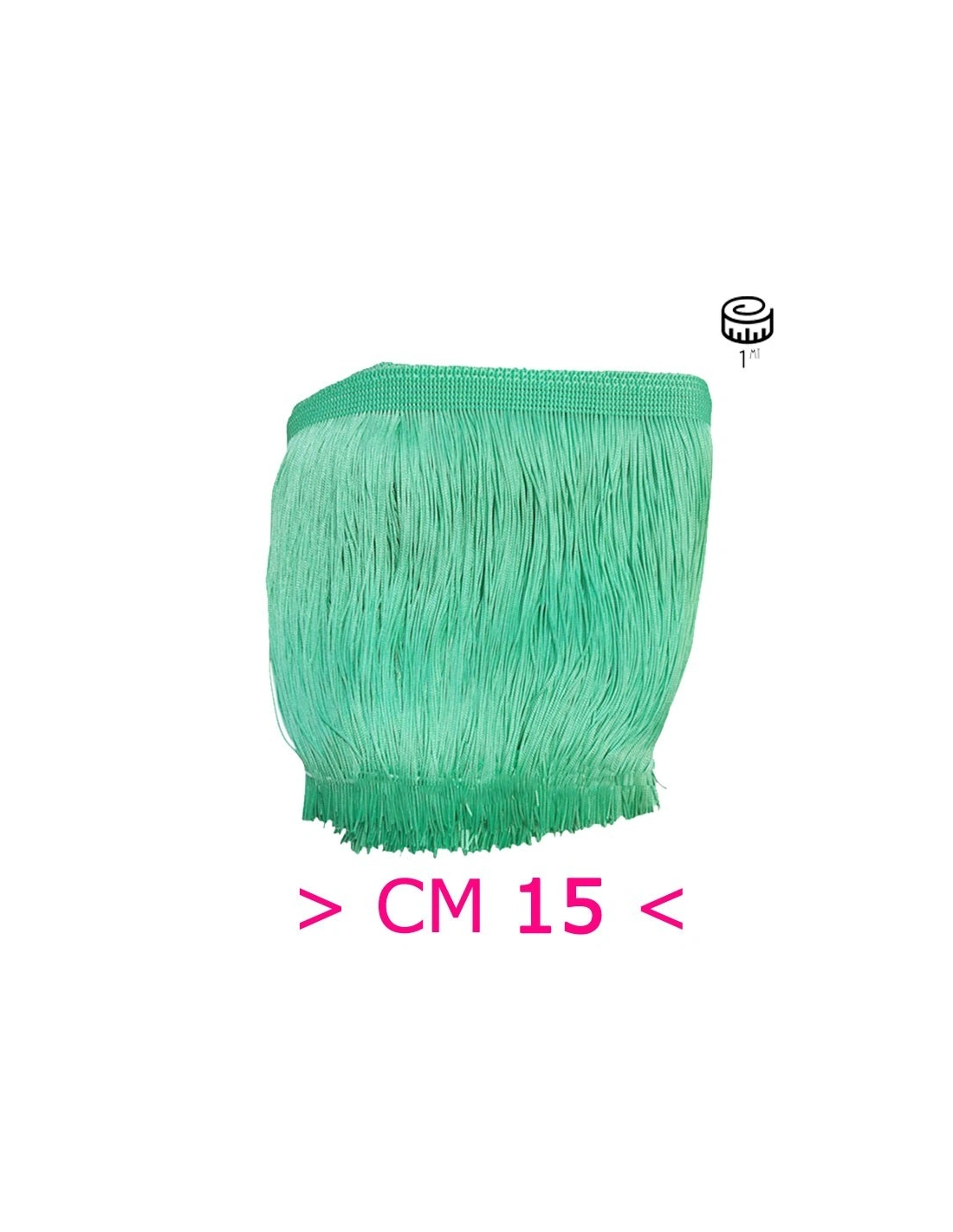 Tripolino Fringe cm 15 Light Green - Pack of 1 mt.