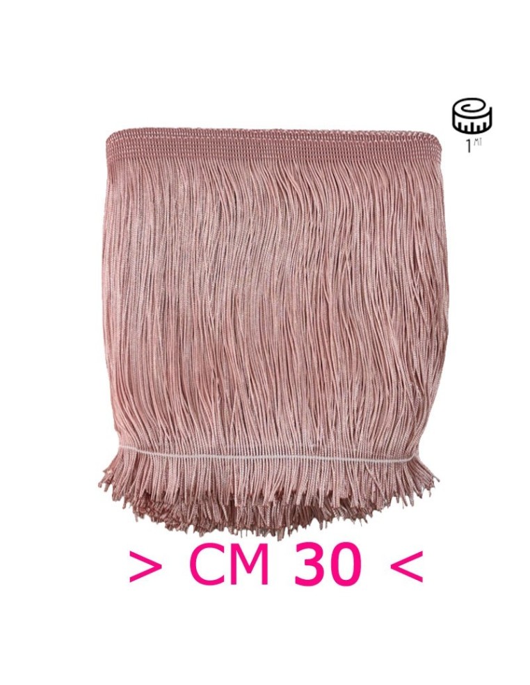 Frangia in Tripolino cm 30 Rosa Chiaro - Pacco 1 mt.