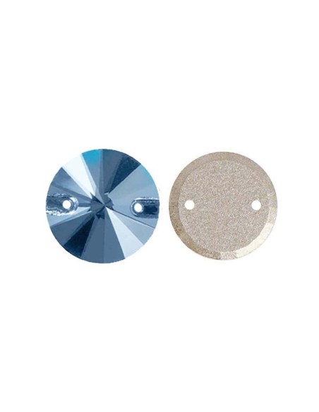 Pietra Tondo mm 14 LSapphire - 1PZ - Pietre da cucire tutto cristallo
