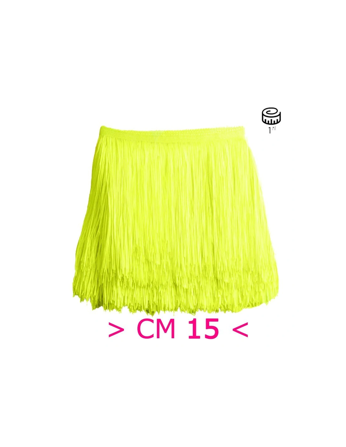 Tripolino Fringe cm 15 Yellow Fluo  - Pack of 1 mt.
