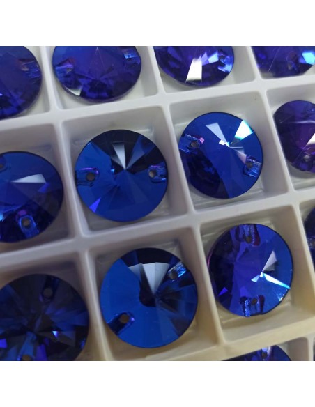 Pietra da Cucire in Cristallo GT Crystal Tondo mm 18 Blu Majestic - 1PZ Pietra da Cucire in Cristallo GT Crystal Tondo mm 18 Blu Majestic - 1PZ