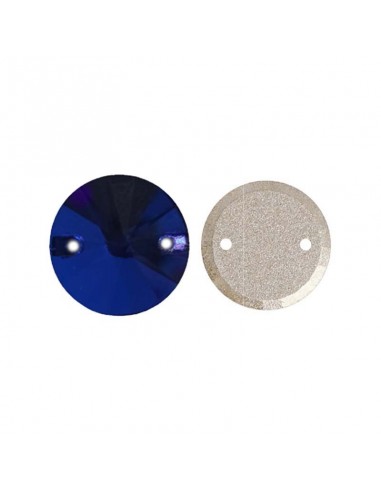 Pietra da Cucire in Cristallo GT Crystal Tondo mm 18 Blu Majestic - 1PZ Pietra da Cucire in Cristallo GT Crystal Tondo mm 18 Blu Majestic - 1PZ