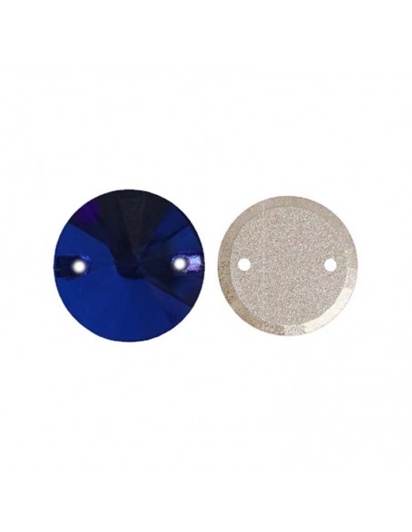 Pietra da Cucire in Cristallo GT Crystal Tondo mm 18 Blu Majestic - 1PZ Pietra da Cucire in Cristallo GT Crystal Tondo mm 18 Blu Majestic - 1PZ
