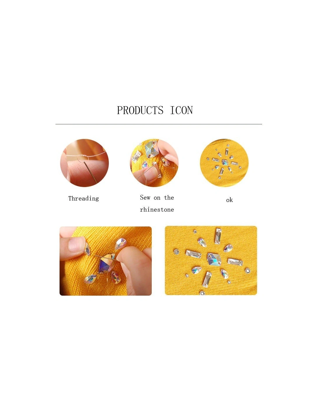 Stone sew on application