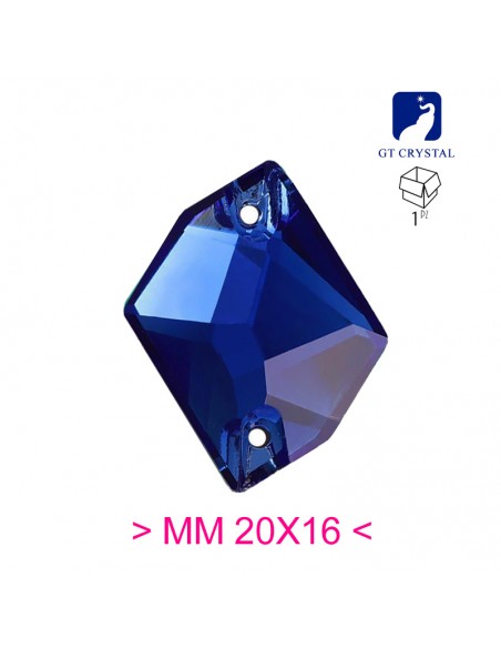 Pietra da Cucire in Cristallo GT Crystal Cosmic  mm 20x16 Blu Majestic - 1PZ