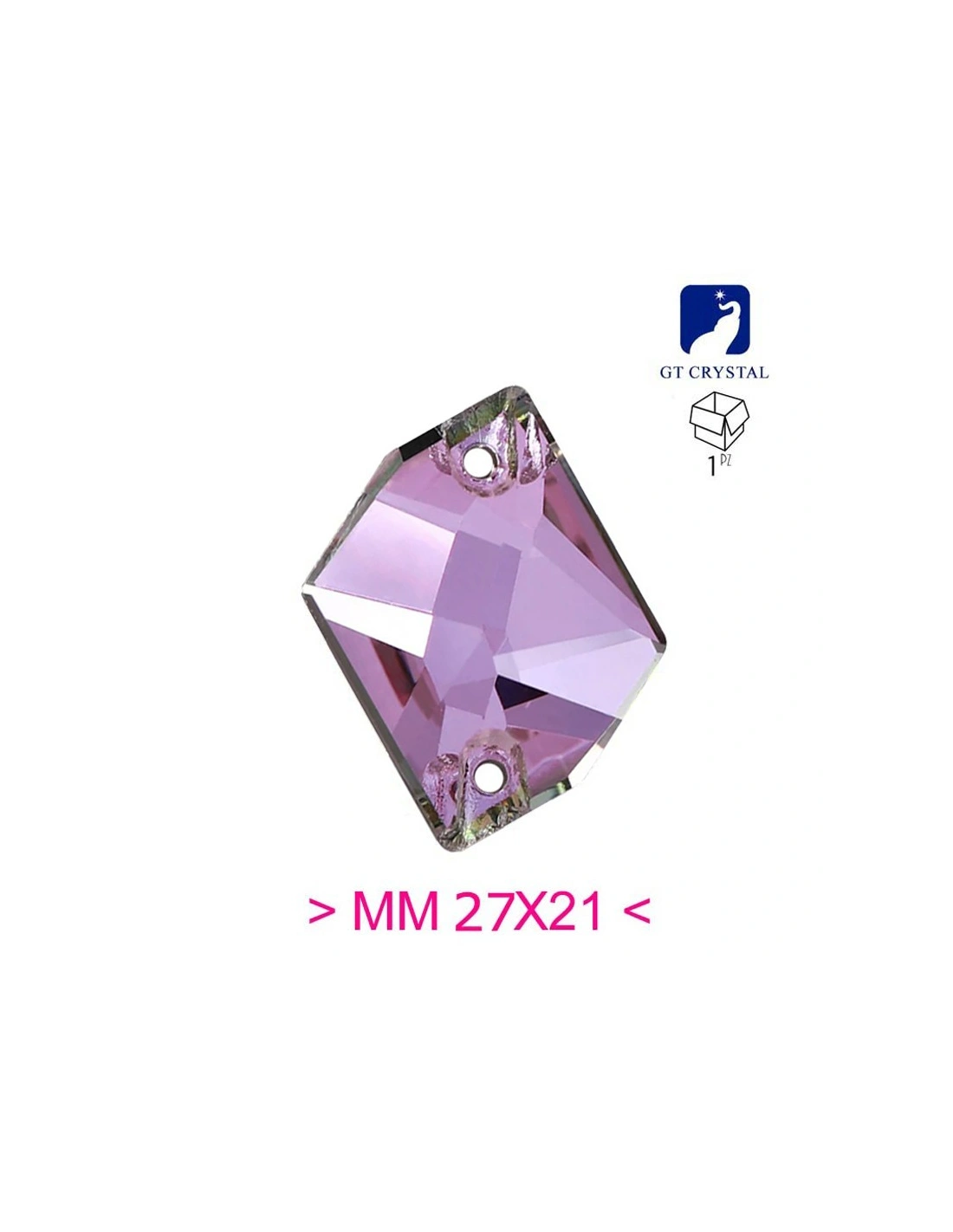 Pietra da Cucire in Cristallo GT Crystal Cosmic mm 27x21 Violet - 1PZ