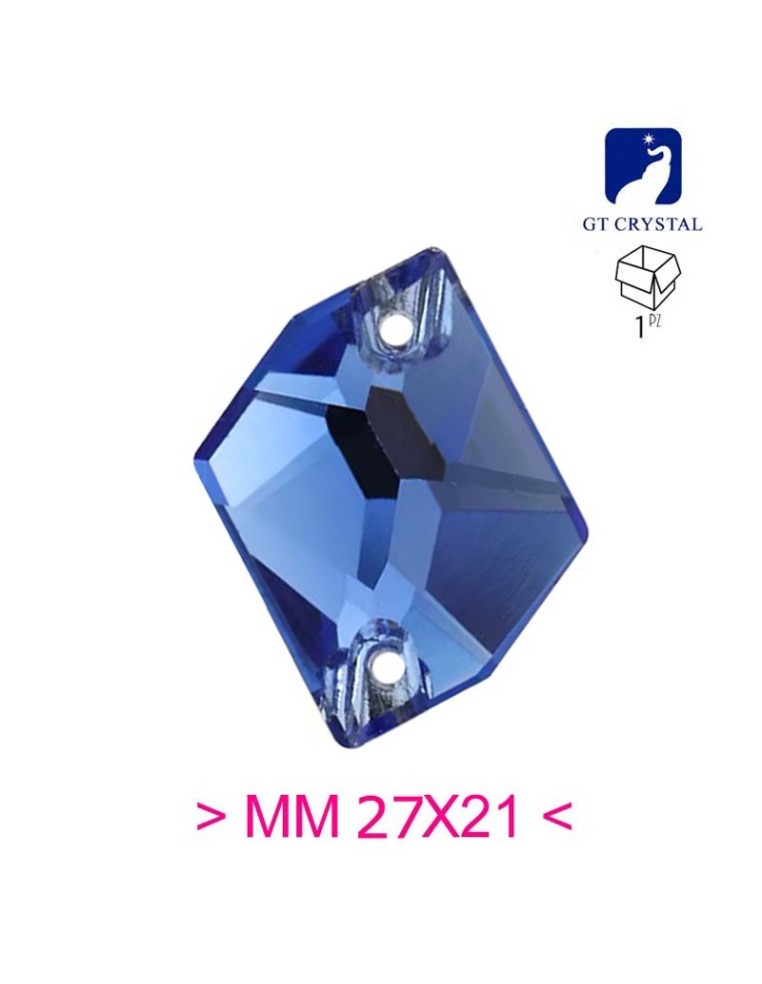 Pietra da Cucire in Cristallo GT Crystal Cosmic mm 27x21 Sapphire - 1PZ