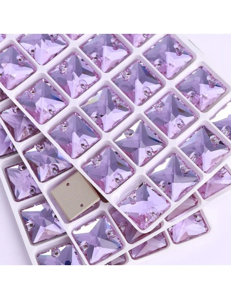 Stone Square mm 16 Hematite - 1PC - Stone to be sewn all crystal