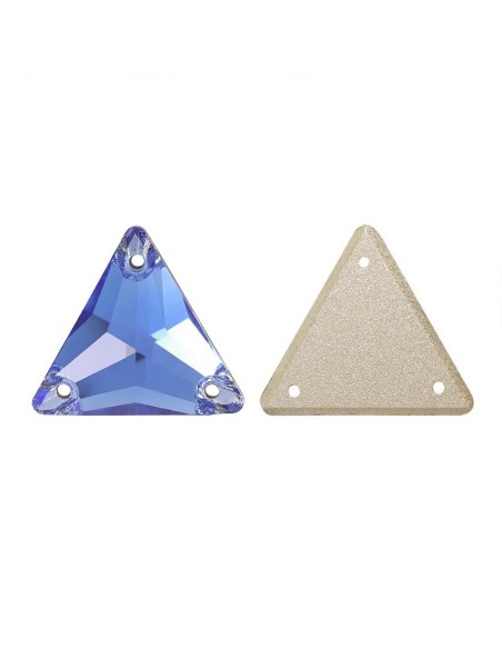 Pietra da Cucire in Cristallo GT Crystal Triangolo mm 16 Aquamarine - 1PZ